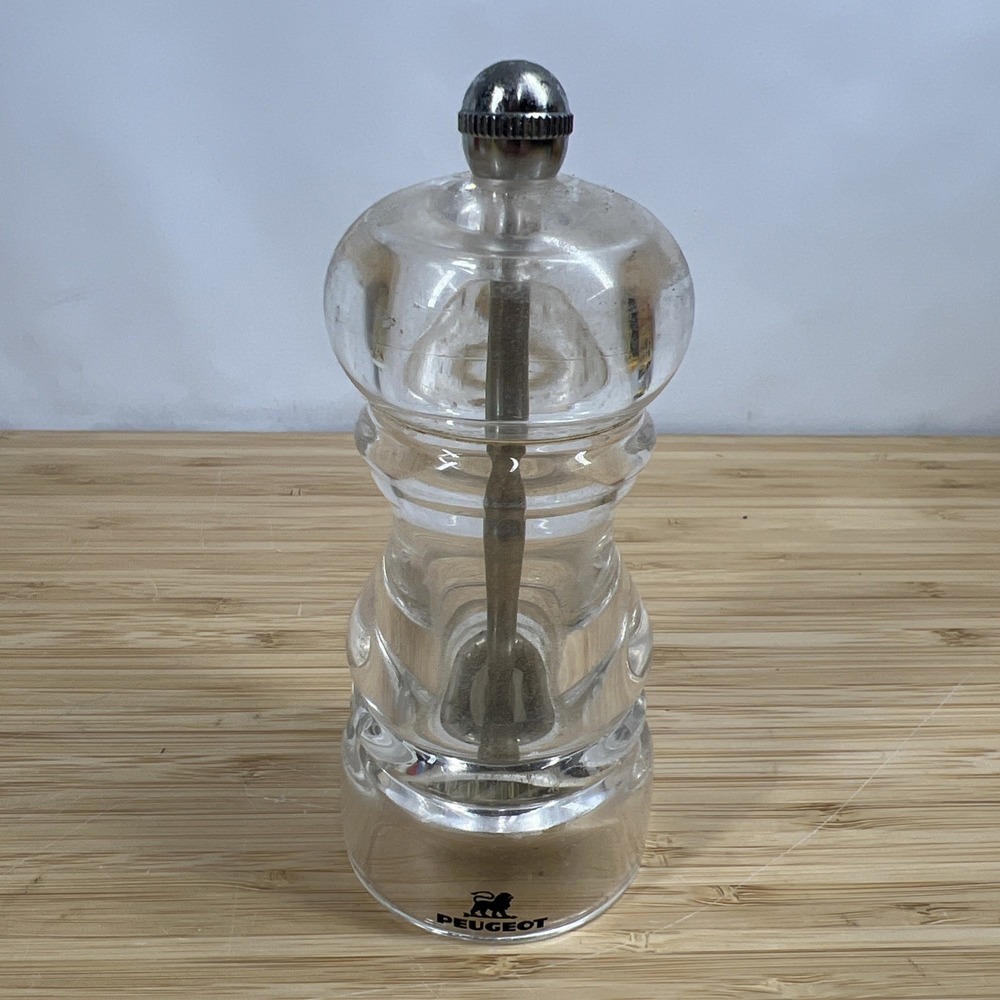 Peugeot‎ Pepper Mill Clear Clear Acrylic 5" France Pepper Grinder